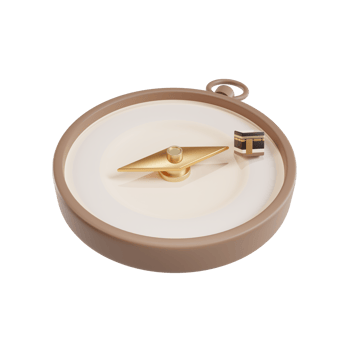 3D Qibla Compass Isolated Icon Illustration png