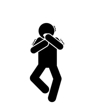 panic stickman vector illustration