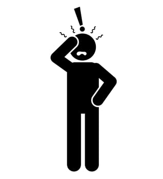 panic stickman vector illustration