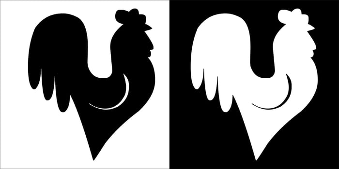 Ilustrasi, vector graphic of cock