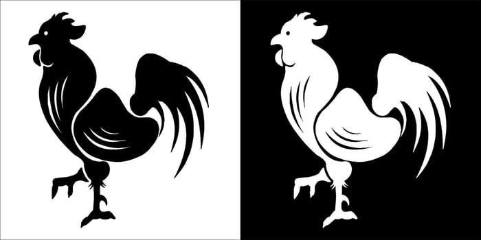 Ilustrasi, vector graphic of cock