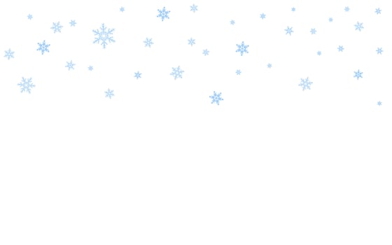 Falling Snowflakes Isolated on White Background vector