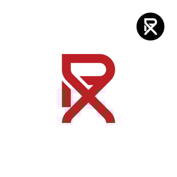 Letter PX XP Monogram Logo Design vector
