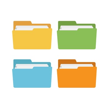 Folder with documents icons vector illustration