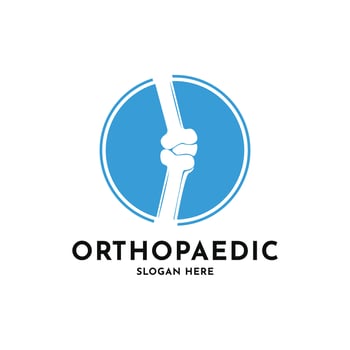orthopaedic logo design creative idea with circle vector