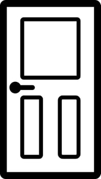 Door black outlines vector illustration