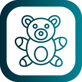 Teddy Bear Vector Icon Design