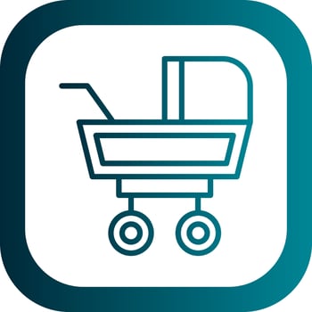 Baby Buggy Vector Icon Design