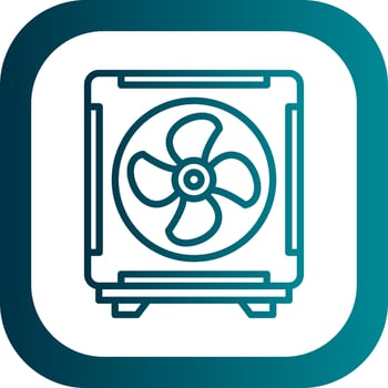 Cooling Fan Vector Icon Design