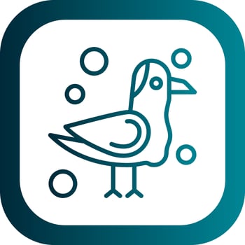 Seagull Vector Icon Design