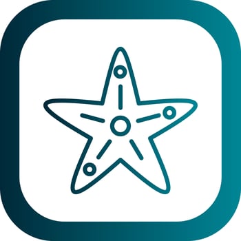 Starfish Vector Icon Design