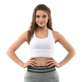 Young woman in sport wear isolated png