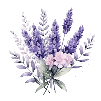 Watercolor lavender background png