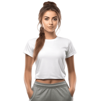 Young woman in sport wear isolated png