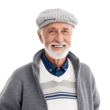 Elderly man isolated png
