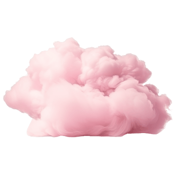 Pink cloud isolated png