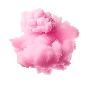 Pink cloud isolated png