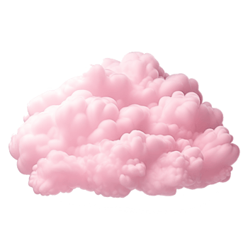 Pink cloud isolated png
