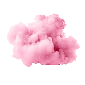 Pink cloud isolated png