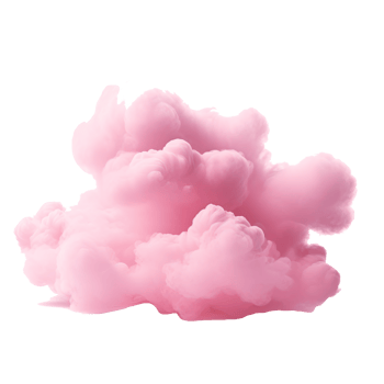 Pink cloud isolated png