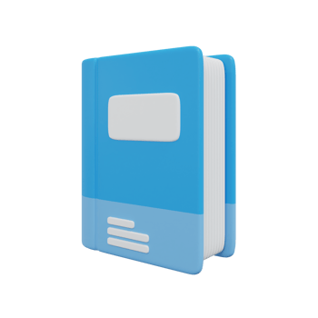 3d icon book 3d rendering illustration. png
