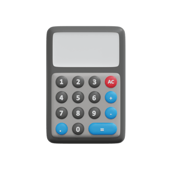 calculator Financial icon concept. money management, financial planning, calculating financial risk, calculator with coins stack and graph. 3d render illustration png