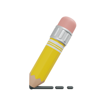 3D pencil art design or education stationery equipment png