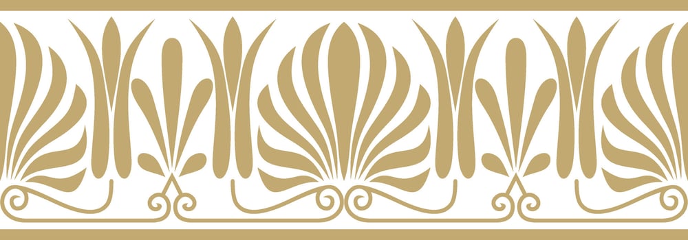 Vector golden seamless classic greek ornament. Endless European pattern. Border, frame Ancient Greece, Roman Empire