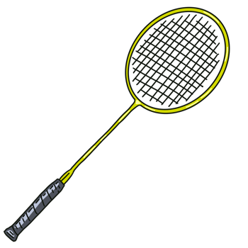 badminton racket and shuttlecock png
