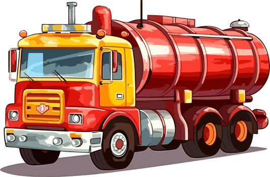 oil tanker illustration AI Generative png