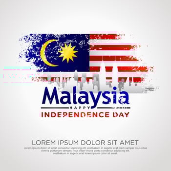 Malaysia independence day  template vector