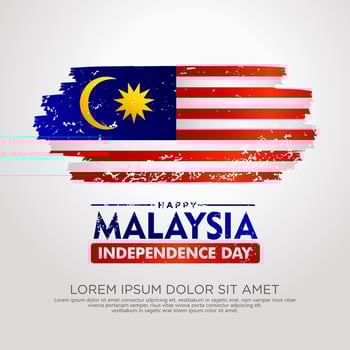 Malaysia independence day  template vector