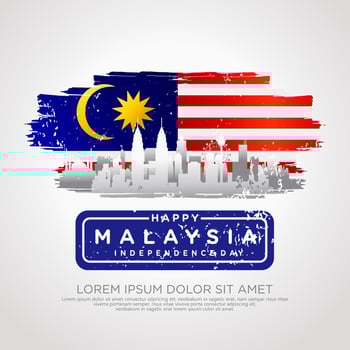 Malaysia independence day  template vector
