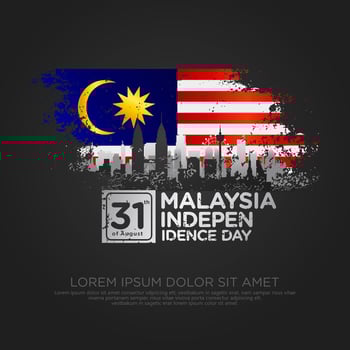 Malaysia independence day  template vector