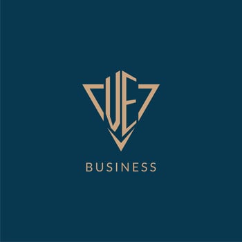 VE logo initials triangle shape style, creative logo design vector