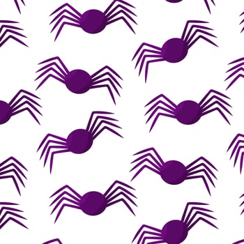 spider halloween insect scary purple pattern vecto vector