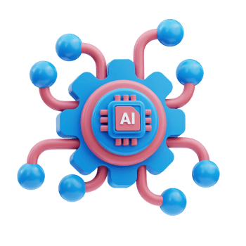 Machine Learning 3D Illustration png