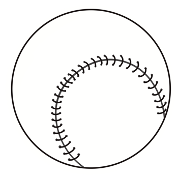A Baseball black white png