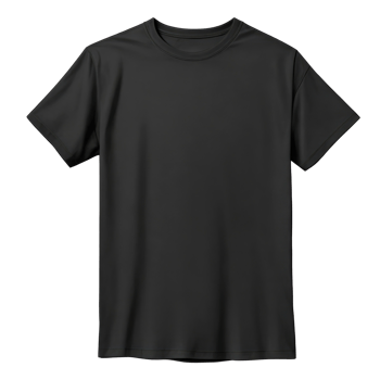 Black T-Shirt Mockup isolated on transparent background. AI Generative png