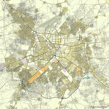Vector city map of Kano, Nigeria