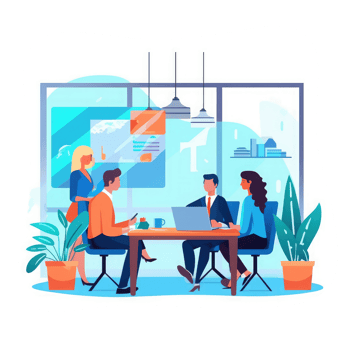 Business meeting in strategic financial concept analysis . AI Generated png