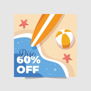 Poster or banner for Best of Summer and Year End Sale vector