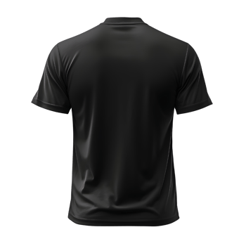 Black Short Sleeve T-Shirt Back View for Mockup Purposes, ai generated png
