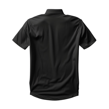 Back View of Black Short Sleeve Collared Shirt Mockup, ai generated png