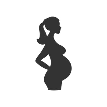 Pregnant woman icon vector. Filled style sign for mobile concept and web design. vector
