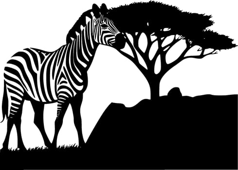 Africa, Minimalist and Simple Silhouette - Vector illustration