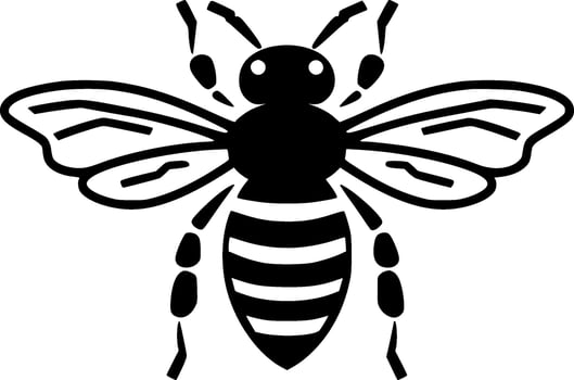 Bee - Minimalist and Flat Logo - Vector illustration