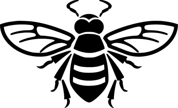 Bee, Minimalist and Simple Silhouette - Vector illustration