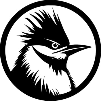 Bird, Black and White Vector illustration