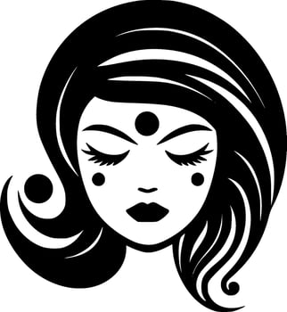 Boho, Black and White Vector illustration